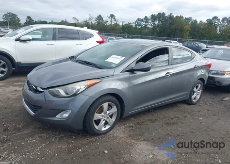 2012 Hyundai Elantra Gls z USA, uszkodzony, nr VIN 5NPDH4AE6CH148687